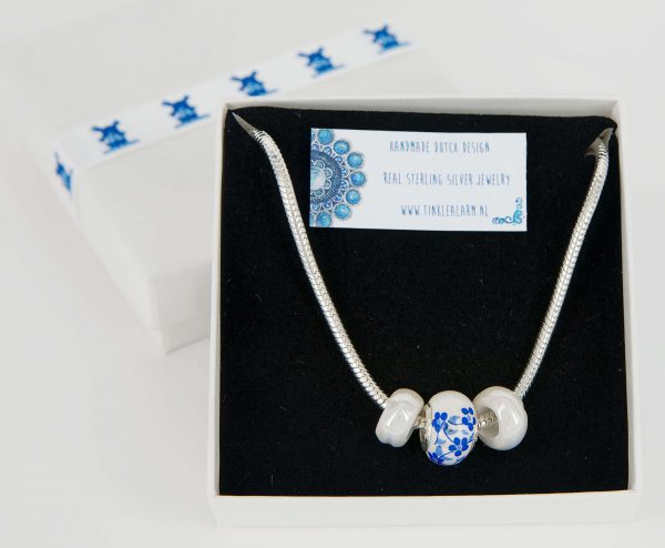 Halskette Silber Pandora Style in einer Luxusbox