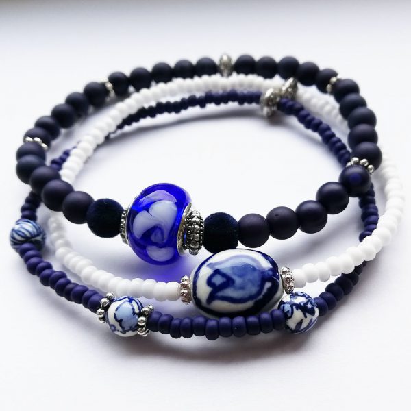 Delfts Blauw Armbandset (3 stuks)