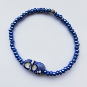 Delfts Blauw Armband met keramiek kraal slofje