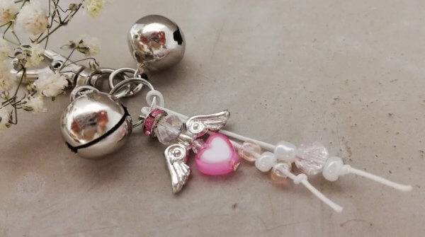 Beschermengel Roze met klein wit hartje