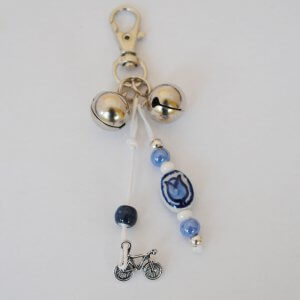 Delfts Blauw Tulp met Fiets voor tas en portemonnee