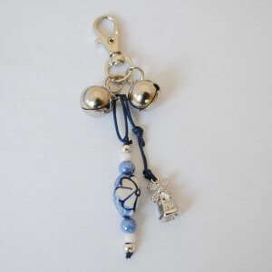 Delfts Blauw Bloem met molen voor tas en portemonnee