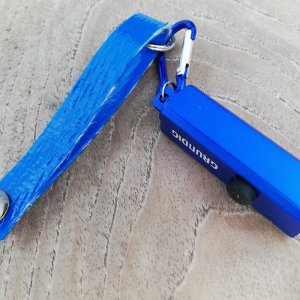Sleutelhanger brandweerslang blauw met lampje