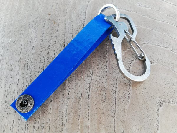 Sleutelhanger brandweerslang blauw met tool