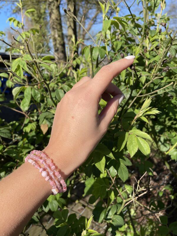 Zomer armbanden set transparant roze - Afbeelding 3