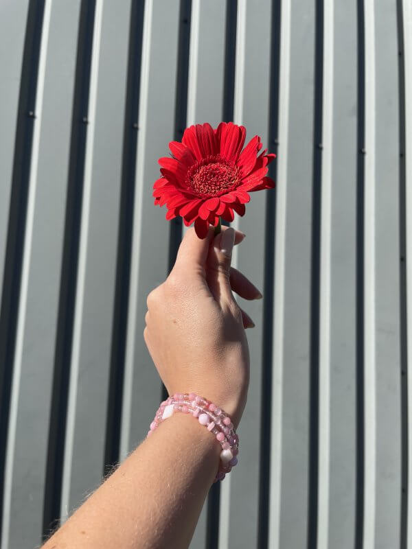 Zomer armbanden set transparant roze - Afbeelding 2