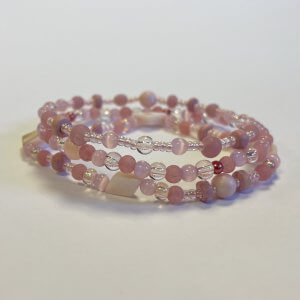 Zomer armbanden set transparant roze