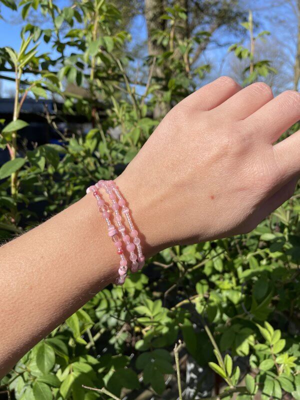 Zomer armbanden set zacht roze - Afbeelding 4