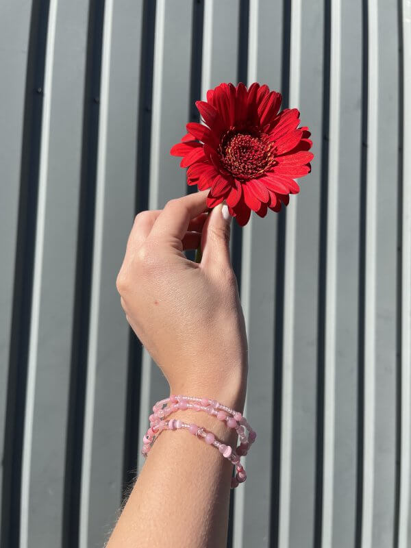 Zomer armbanden set zacht roze - Afbeelding 2
