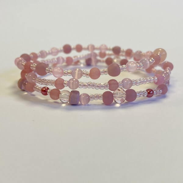 Zomer armbanden set zacht roze