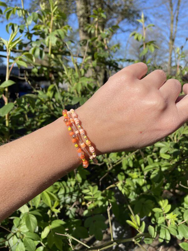 Zomer armbanden set oranje - Afbeelding 5