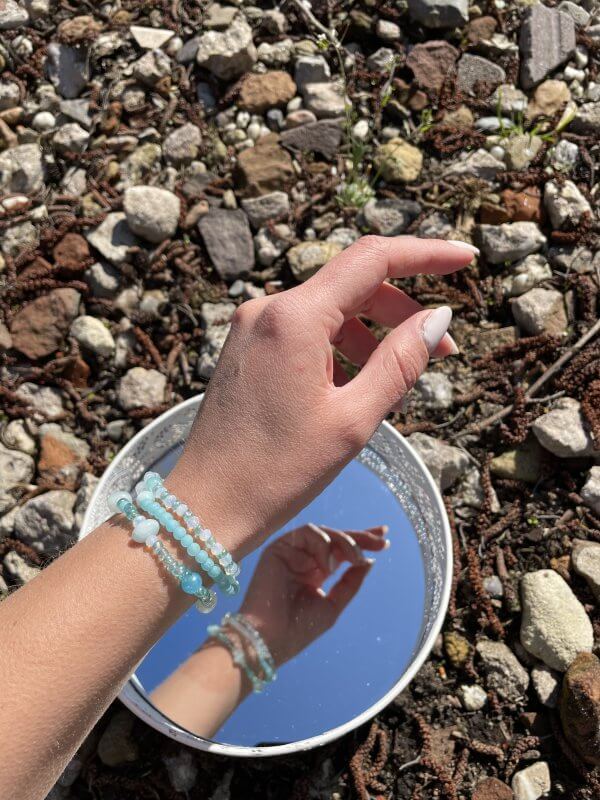 Zomer armbanden set licht blauw - Afbeelding 5