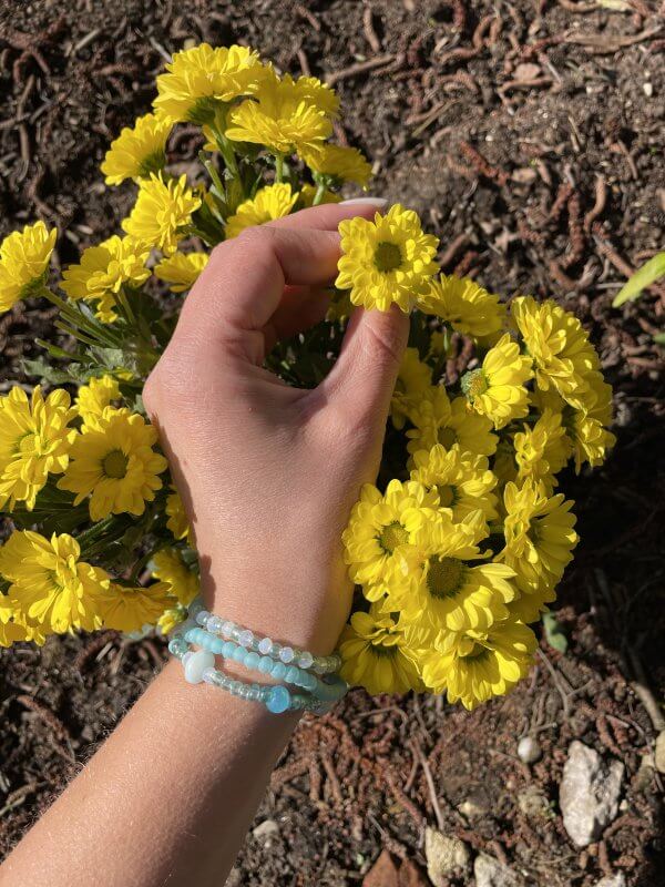 Zomer armbanden set licht blauw - Afbeelding 2