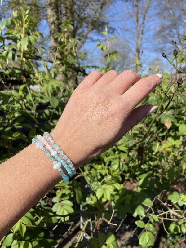 Zomer armbanden set licht blauw - Afbeelding 4