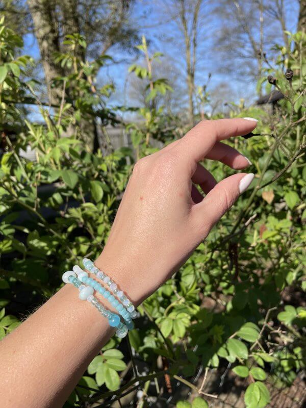 Zomer armbanden set licht blauw - Afbeelding 3