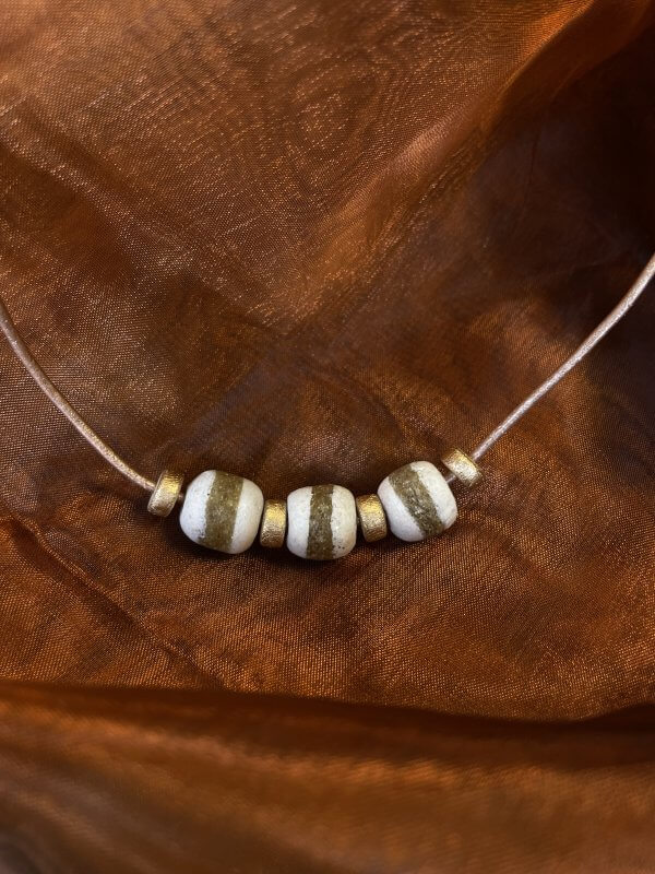 Ghana sieraden set beige - Afbeelding 5