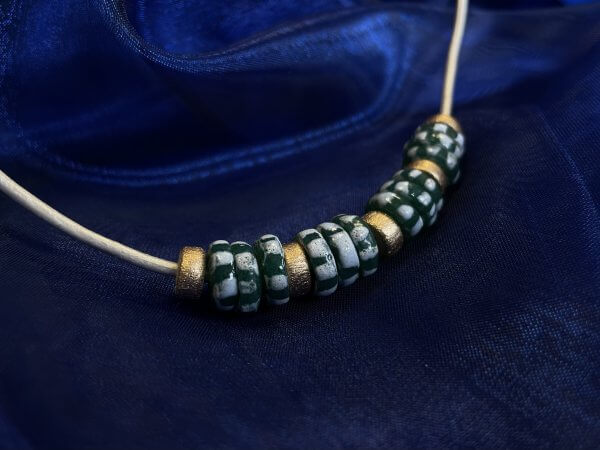 Ghana sieraden set groen wit - Afbeelding 5