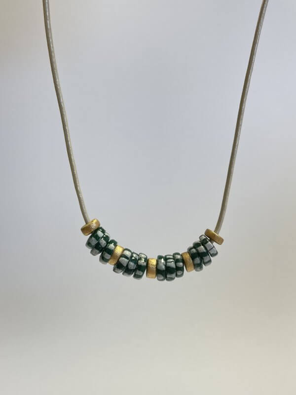 Ghana sieraden set groen wit - Afbeelding 3