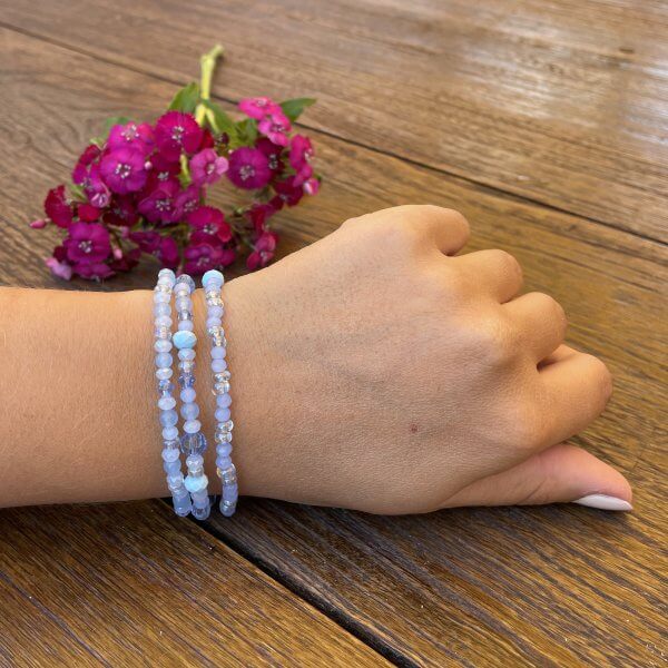 Zomer armbanden set zeeblauw - Afbeelding 3