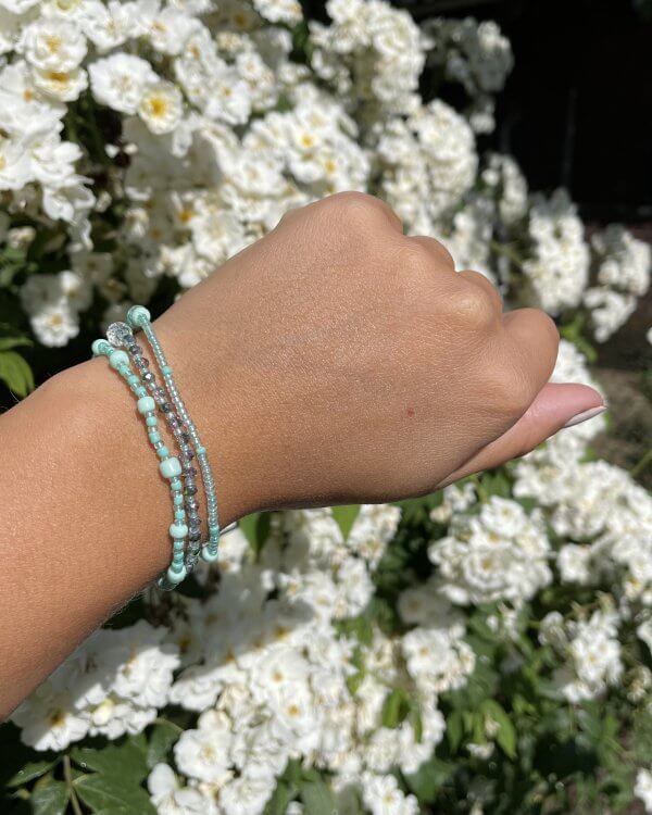 Zomer armbanden set turquoise - Afbeelding 3