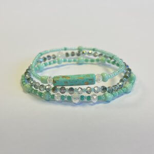Zomer armbanden set turquoise