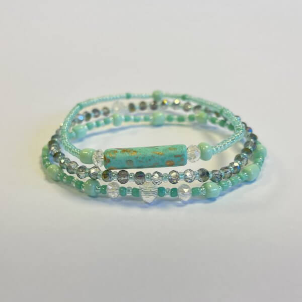 Zomer armbanden set turquoise