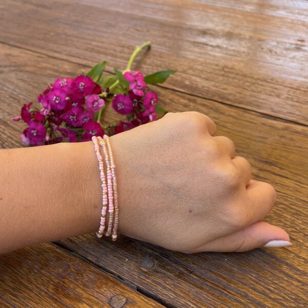 Zomer armbanden set peach - Afbeelding 4