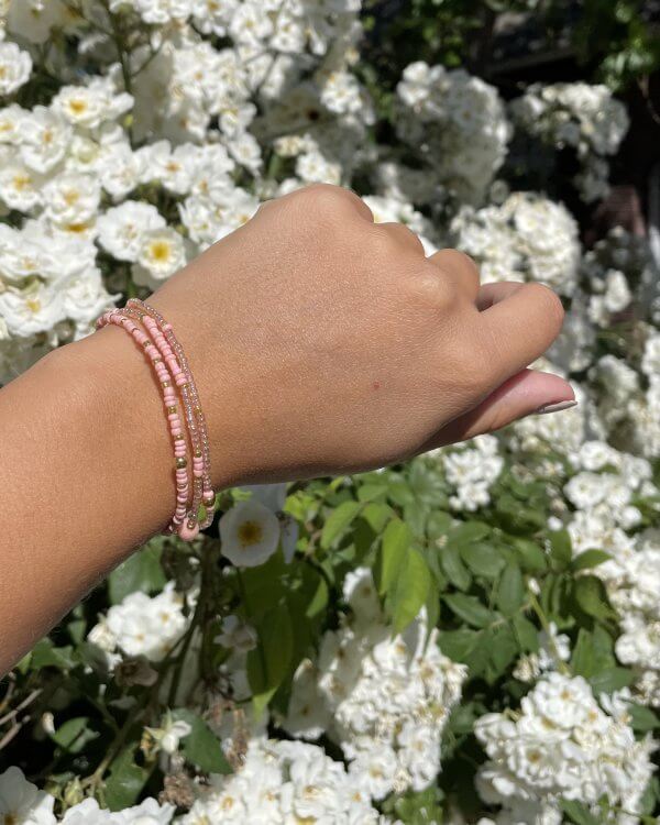 Zomer armbanden set peach - Afbeelding 2