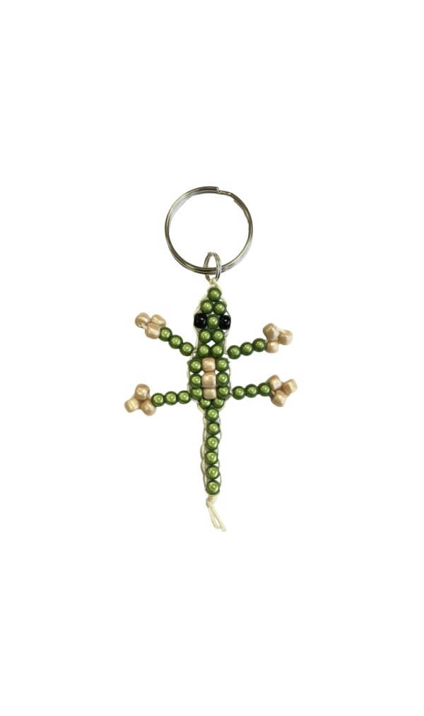 Kinder sleutelhanger figuur salamander groen