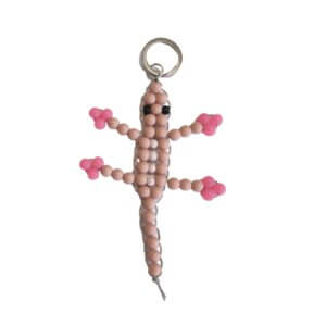 Kinder sleutelhanger figuur salamander roze