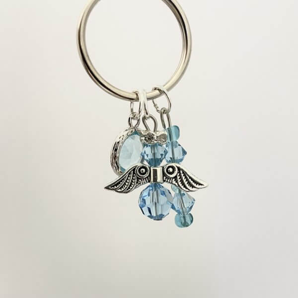Sleutelhanger Swarovski beschermengel blauw - Afbeelding 2