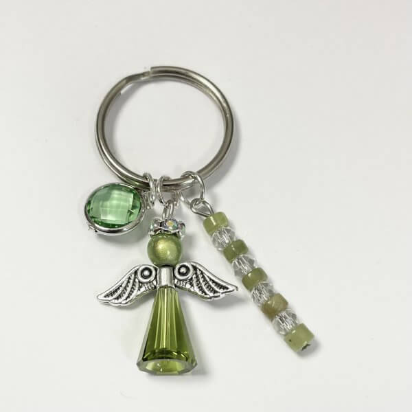 Sleutelhanger Swarovski beschermengel groen