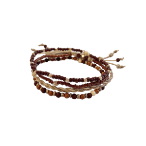 Armbanden set roestbruin