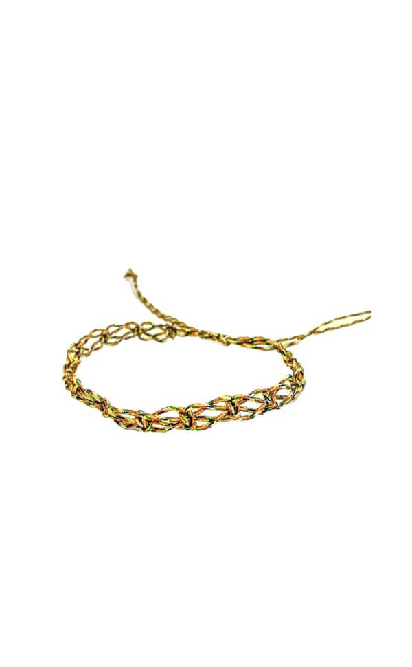 Armbandje gevlochten kleurenfestijn