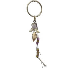 OPRUIMING sleutelhanger schelp licht paars