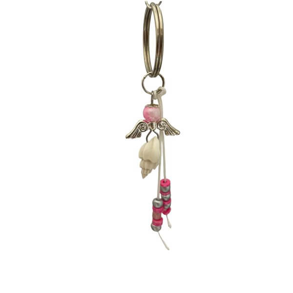 OPRUIMING sleutelhanger schelp fel roze