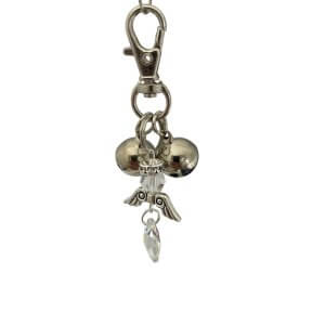 Swarovski sleutelhanger met grote transparante bedel