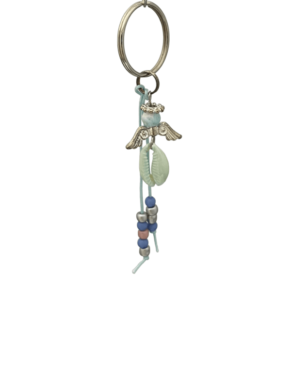 OPRUIMING sleutelhanger schelp turquoise