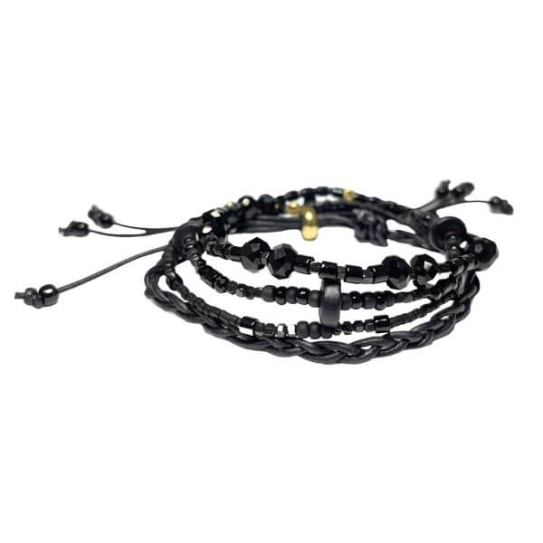 Armbanden set zwart