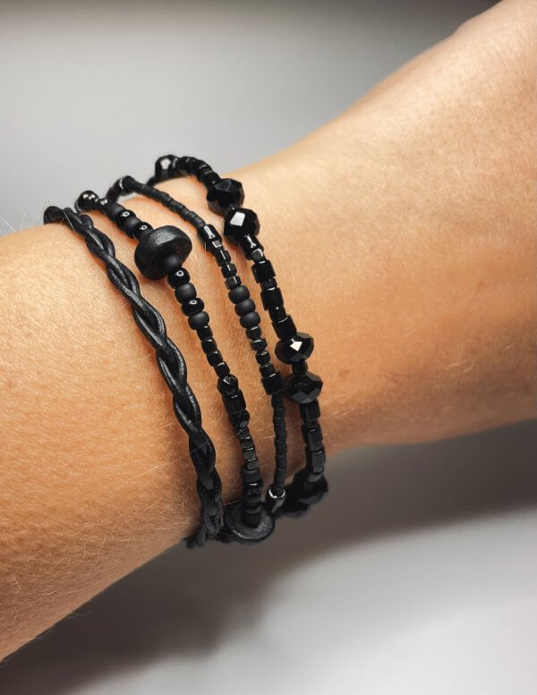 Armbanden set zwart - Afbeelding 4