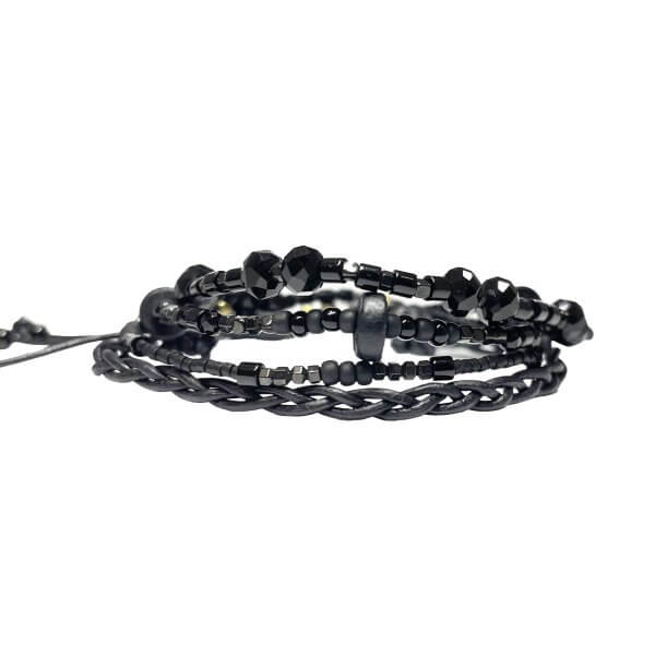 Armbanden set zwart - Afbeelding 2