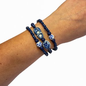 Delfts Blauw armbanden set klomp