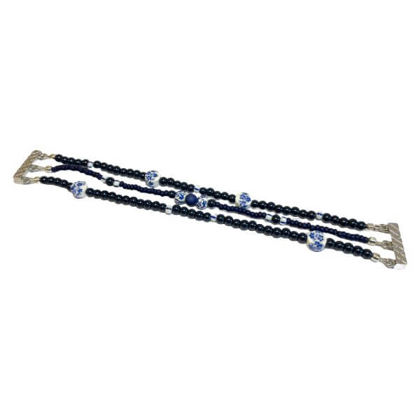 Delfts Blauw armbanden set ronde kraal - Afbeelding 2