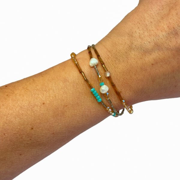 Armbandenset Goud met parel
