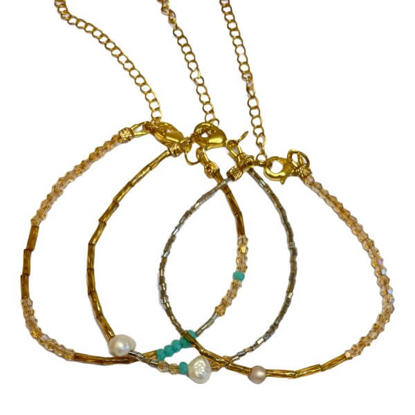 Armbandenset Goud met parel - Afbeelding 2