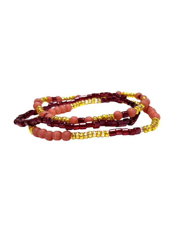 Armbandenset herfst Bordeaux
