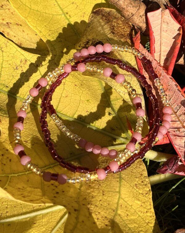 Armbandenset herfst Bordeaux - Afbeelding 3