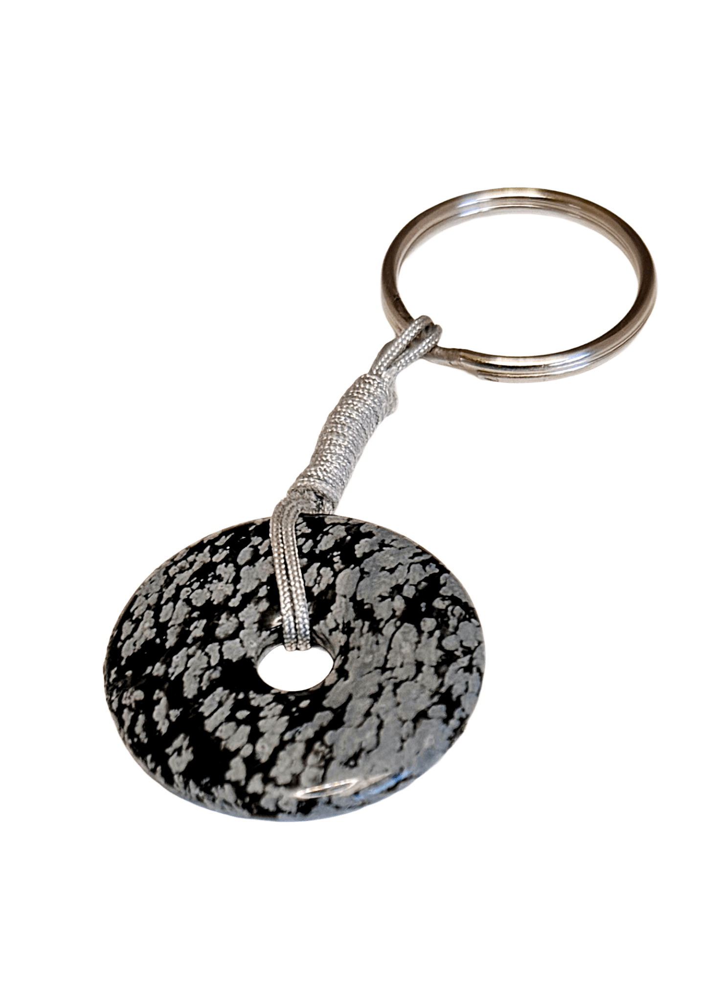 Sleutelhanger sneeuwvlok obsidiaan